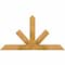 Ekena Millwork Saratoga Rough Sawn Timber Gable Bracket, Western Red Cedar, 48"W x 26"H x 2"D x 4"F, 13/12 Pitch GBW048X26X0204SAR00RWR - alternate 1